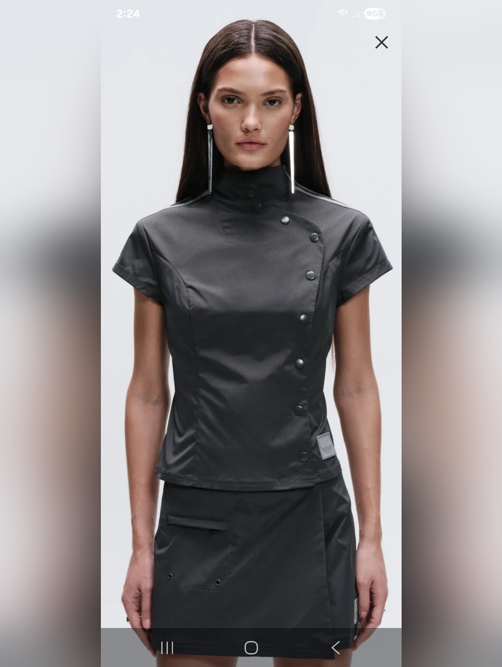 adidas Originals ※ASOS asymmetric top  Gray